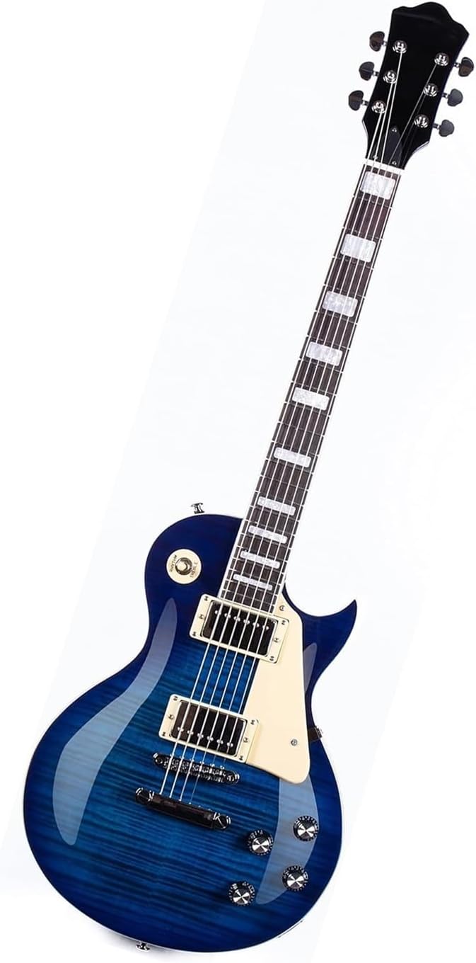 Solid Solid Electric Guitar With Gig Bag Ideal For Beginner Musicians Professional Electric Guitar(Blue)
