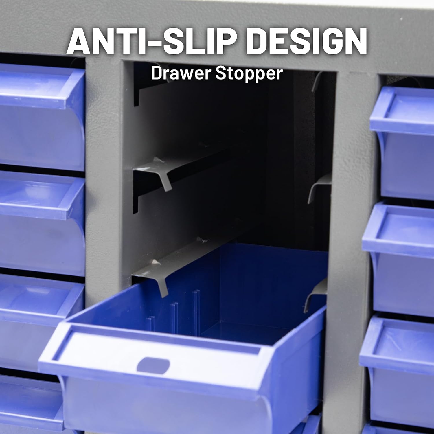 100 Drawer Parts Cabinet, Nut and Bolt Organizer Drawers, Heavy Duty Tool Box Organizer Storage Cabinet with Bolt Bin ABS Drawers & Label Stickers for Office, Workshop Hardware Craft Storage