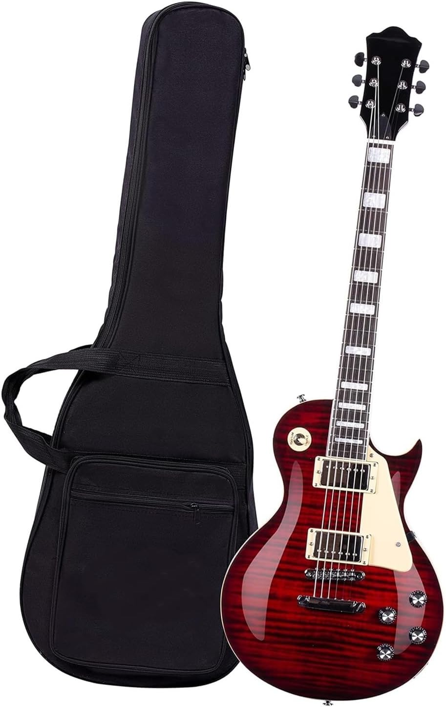 Solid Solid Electric Guitar With Gig Bag Ideal For Beginner Musicians Professional Electric Guitar(Red)