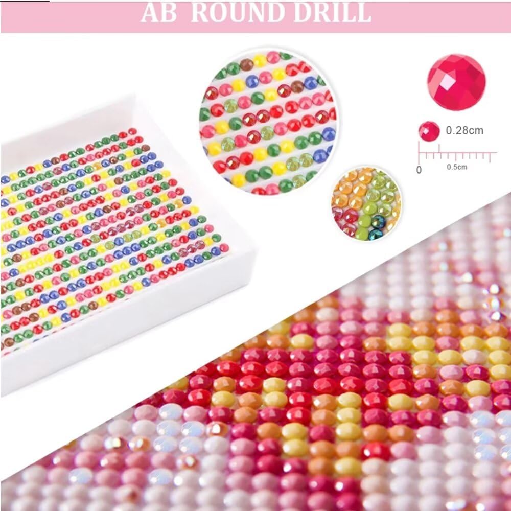 Woman Diamond Painting Red Lips Diamond Art Kits for Adults, 5D Gem Art Painting Kit Beginners DIY Round Full Drill Crystal Dots Embroidery Crafts, Home Wall Decor, Gifts for Women 32x64in zy3-21w