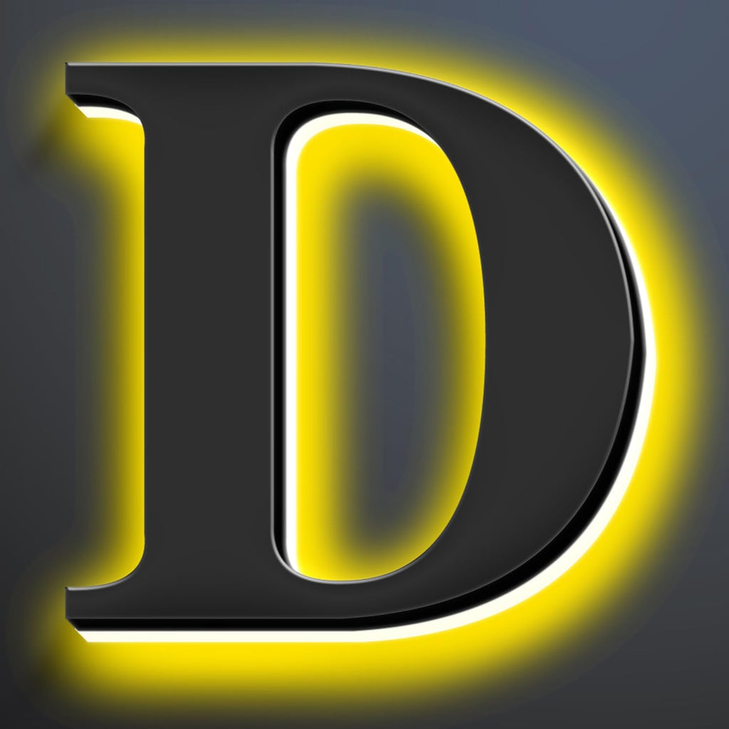 Backlit LED Illuminated House Numbers 20 Inch, Stainless Steel Hand-Polished For House Address Signs, Modern Light Up House Number, Metal Address Numbers With Lights,D