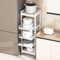 Kitchen Shelving Unit Adjustable Heigh, 5-Tier Food Corner Bakers Rack with Wheels, for Restaurant Laundry Bathroom Garage Warehouse