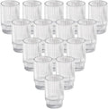 Serene Spaces Living Clear Ribbed Glass Votive Holder, Decorative Centerpiece for Wedding, Christmas, Thanksgiving, Dining Table, Home Décor, 2.25' Diameter & 3.75' Tall, Pack of 32