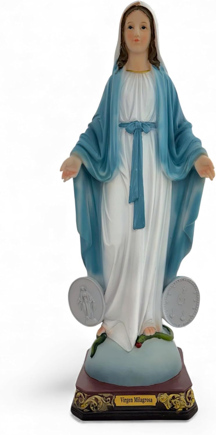 Gigi's Classy Kids 20' Inch La Virgen Milagrosa Our Lady of Grace Miraculous Medals Virgin Mary Statue Estatua Figura Religious Gift