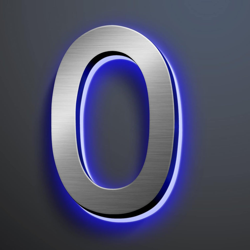 14' House Numbers Plaques With Lights, Modern Backlit LED Illuminated Address Numbers Plaques, Light Up House Address Numbers For Wall,L