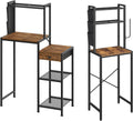 MAHANCRIS Bakers Rack and Fridge Stand Bundle, Bakers Rack with Refrigerator, Microwave Stand with Storage, Coffee Bar Station with 1 Drawer, Storage Shelf for Kitchen, BRHR5401-RSHR5401