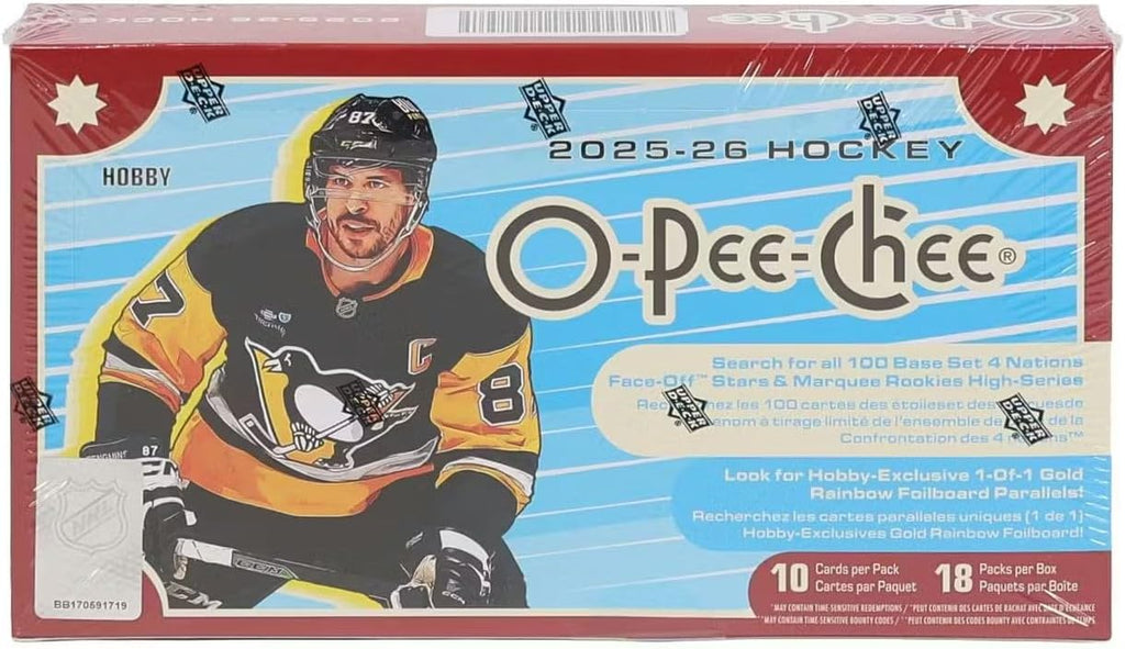 2025/26 Upper Deck O-Pee-Chee OPC Hockey HOBBY box (18 pks/bx)