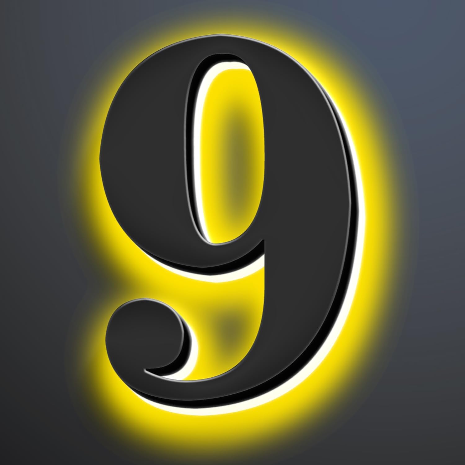 Backlit LED Illuminated House Numbers 20 Inch, Stainless Steel Hand-Polished For House Address Signs, Modern Light Up House Number, Metal Address Numbers With Lights,9