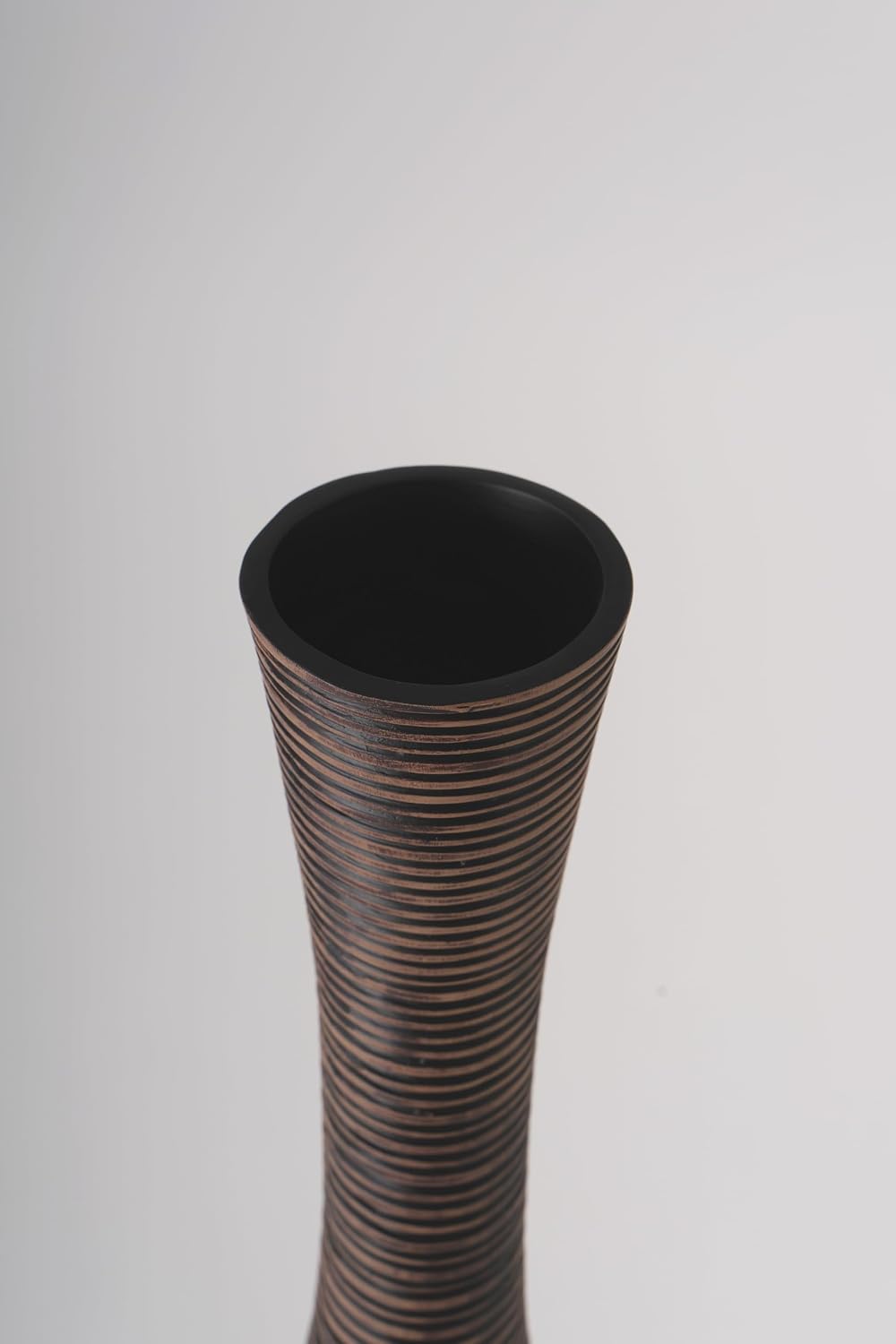 Leewadee Decorative Tall Floor Vase for Living Room Decor, 34 inches, Brown, Resin