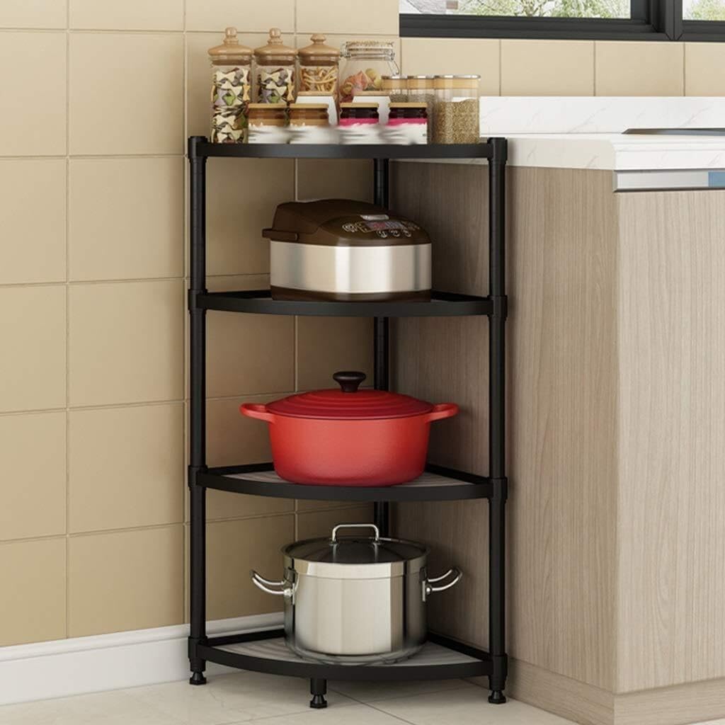 Kitchen Baker's Rack, Multi-Layer Pan & Pot Rack, Adjustable Storage Shelf Organizer, Corner Space Saver, Medium (M), Nordic Style