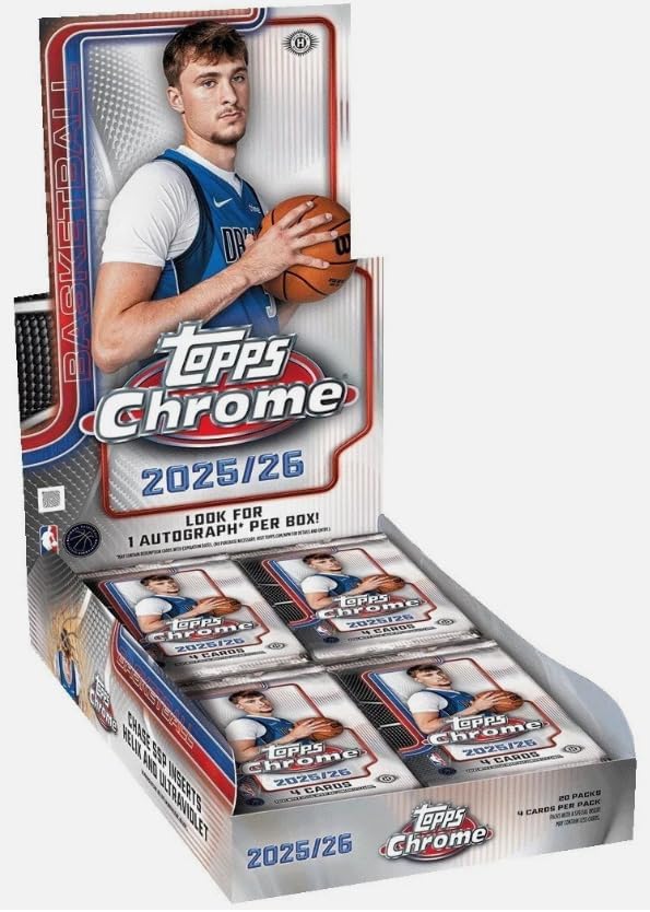 2025/26 Topps Chrome Basketball Sealed Hobby Box (1 Auto/Box)