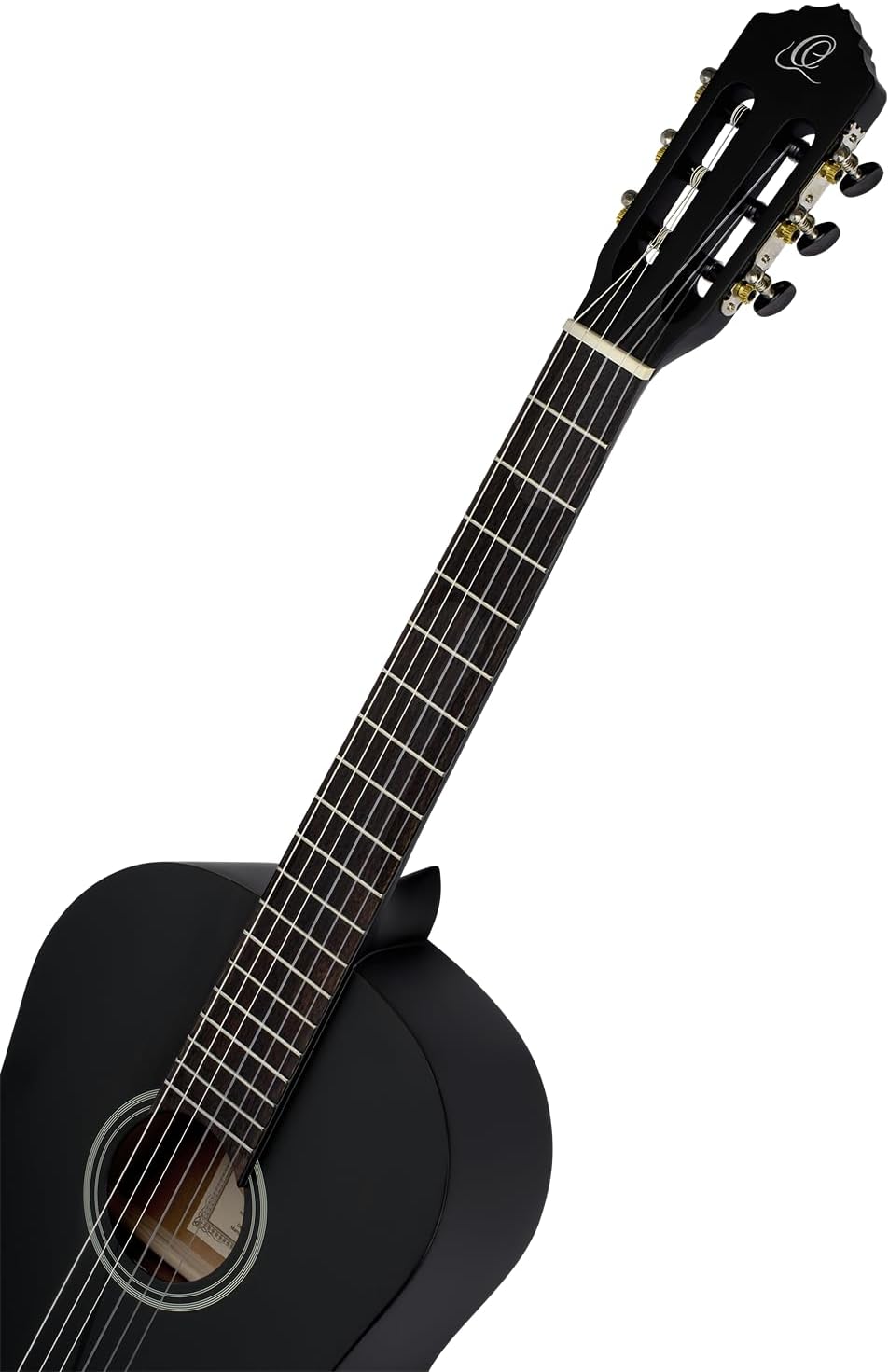 Ortega Student Series Full Size 6-String Nylon Classical Guitar, Matte Black (RST5MBK)
