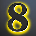 Backlit LED Illuminated House Numbers 20 Inch, Stainless Steel Hand-Polished For House Address Signs, Modern Light Up House Number, Metal Address Numbers With Lights,8