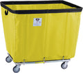 R&B Wire Products, Inc., 12 Bushel Vinyl Basket Truck with Steel Base, Capacity 600 lb, Capacity Volume 15 ft³, Color Yellow, Model# 412SOC/YEL