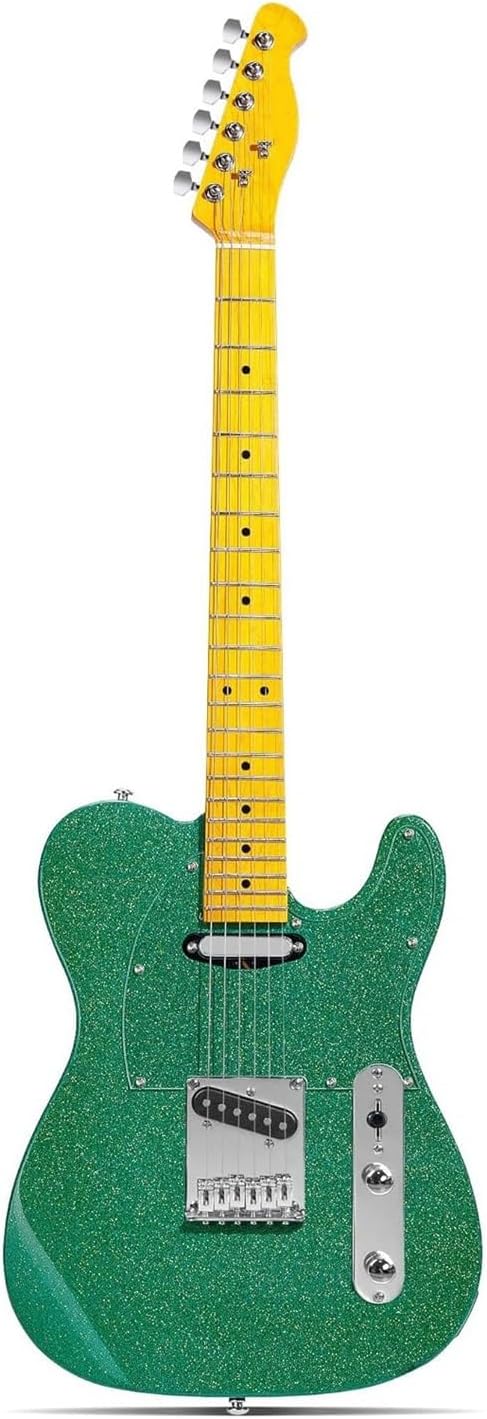 Electric Guitar With Mahogany Solid And Hard Maple Neck Professional Electric Guitar(Green2)