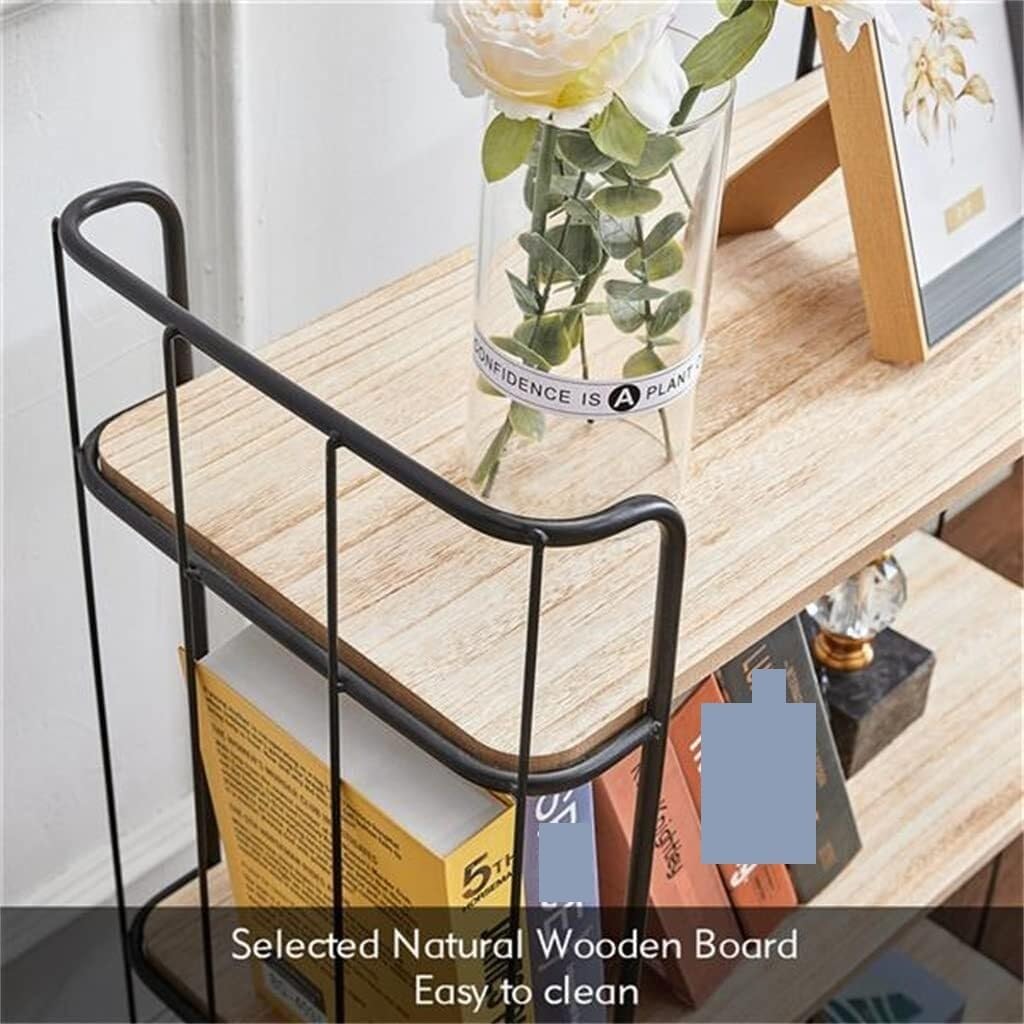 Storage Cart Kitchen Cart 3-Tier Utility Vintage Rolling Bakers Rack Bookshelf Storage Shelf for Living Room Kitchen