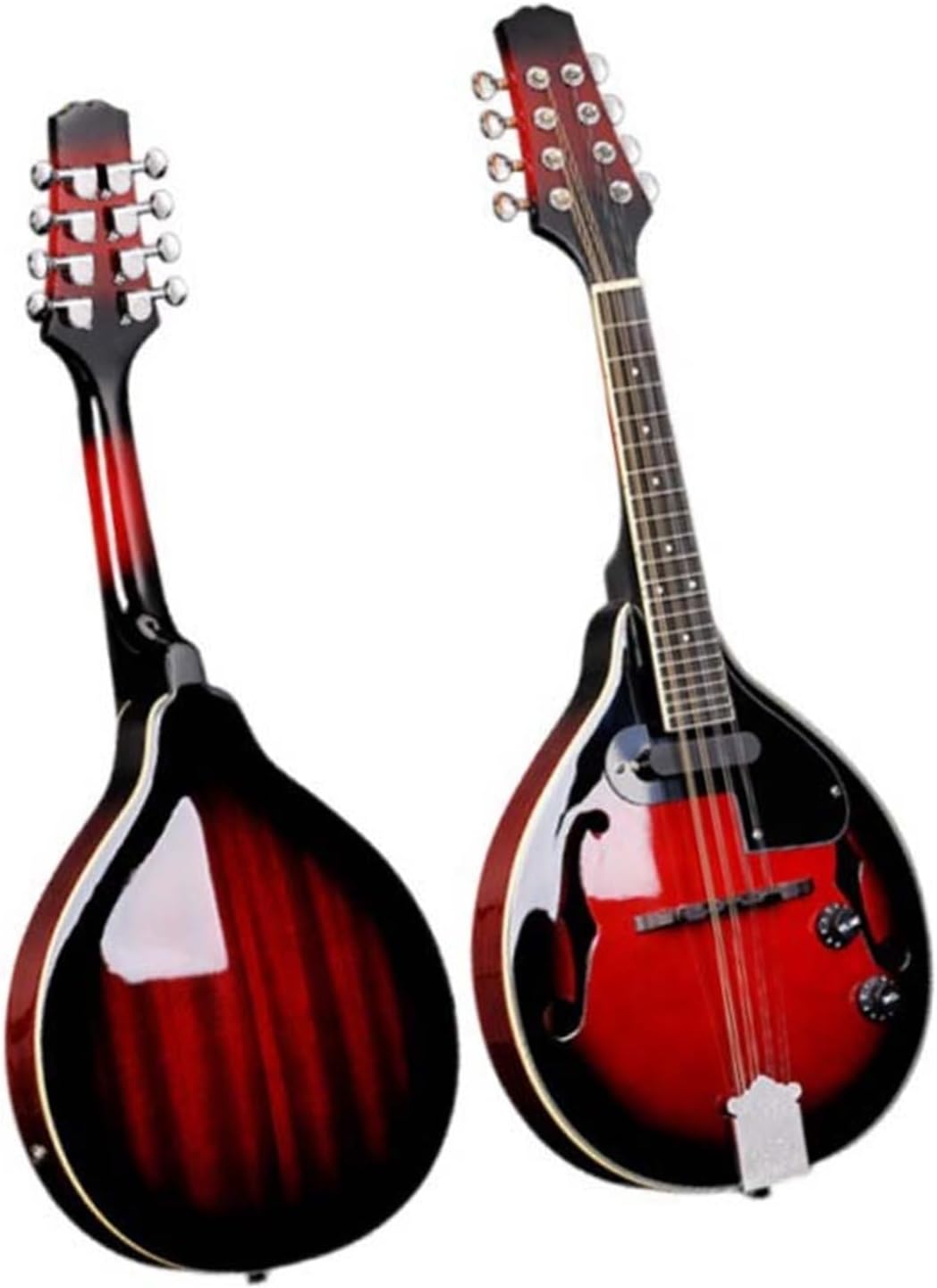 Electric Mandolin Eight String Guitar Set Musical Instrument Adult Beginner Beginner Mandolin String Instrument(Wine red 2)