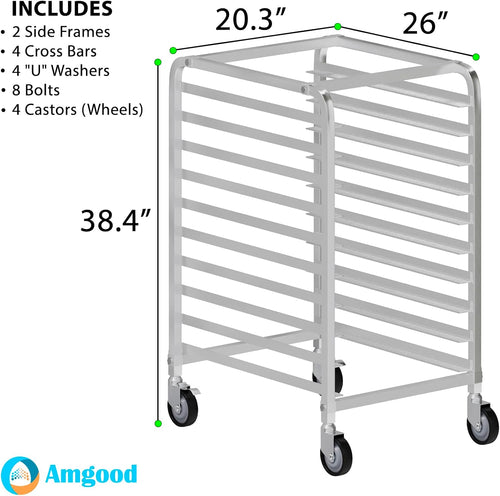 10 Pan End Load Half Height Bun / Sheet Pan Rack