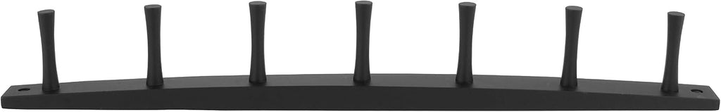 Spectrum Diversified Wood Hook Rack, 7 Peg, Black (Pack of 2)