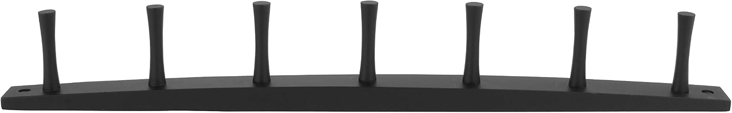 Spectrum Diversified Wood Hook Rack, 7 Peg, Black (Pack of 2)