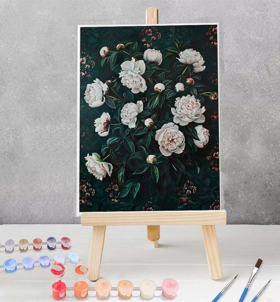 Paint by Numbers Kit for Beginner Flower Canvas Art Adult Paint by Number on Canvas Pink Oil Painting for Home Decor Gift 40x53 inch Model YEYUMEOZY-Y