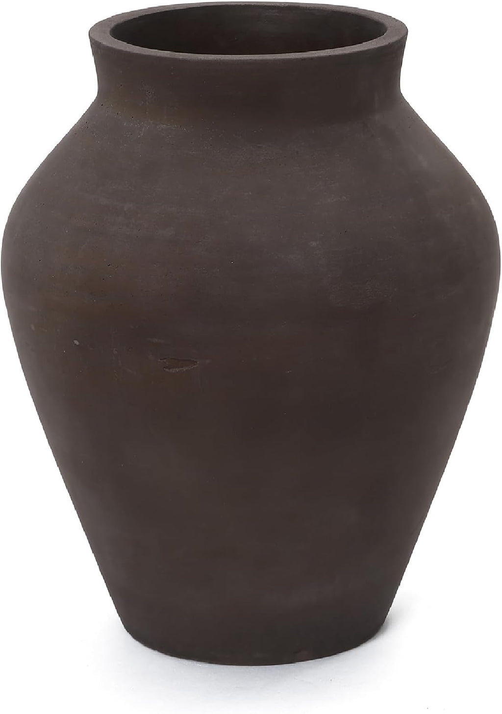 LuxenHome 16' Brown Floor Vase, Cement Rustic Vases for Flowers, Large Vases for Decor Living Room, Decorative Flower Vase for Home Decor