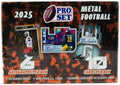 2025 Leaf Pro Set Metal Football HOBBY box (10 cards/bx incl. SIX Autograph cards)
