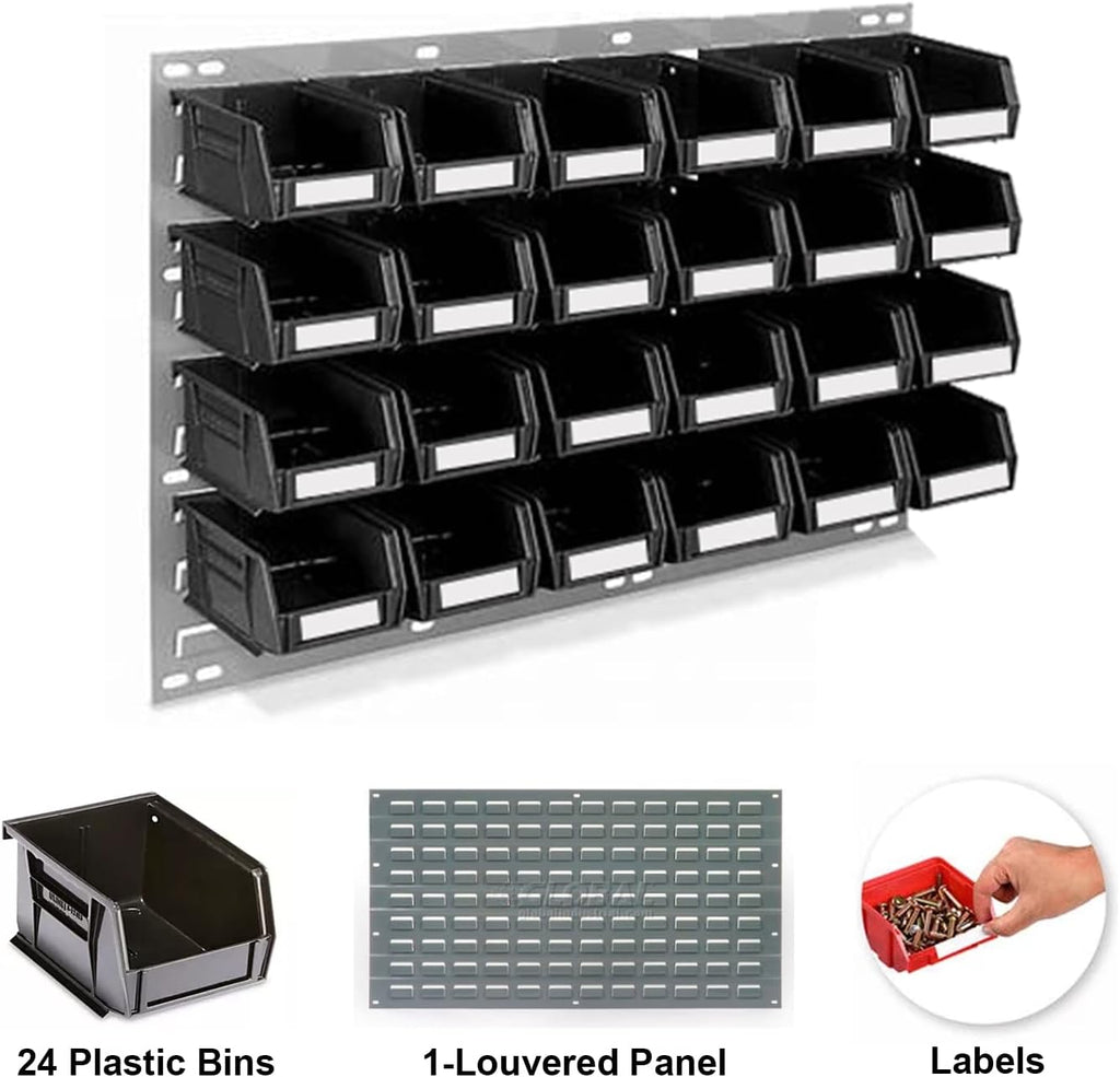 1275 Piece Plastic Bin Assortment with Hanging Panel - Grade 8 Fine Thread…