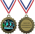 1 to 50 Packs Modern Dance Gold Medals Trophy Award with Free Custom Engraving D03-FCL461