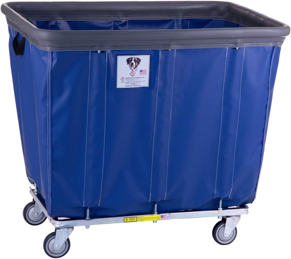 R&B Wire Products, Inc., Vinyl Basket Truck w/Air Cushion Bumper, Capacity 600 lb, Capacity Volume 15 ft³, Color Blue, Model# 412SOBC/BL