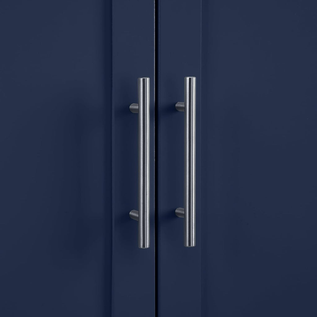 Crosley Furniture Savannah Tall Pantry Storage Cabinet with Shelves, Kitchen, Dining, or Laundry Room, Navy