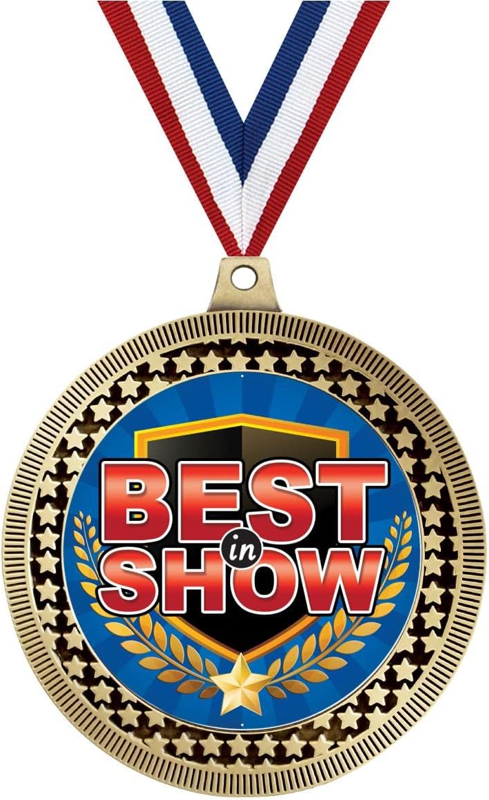 Crown Awards 2.75' Best in Show Award Medal, Gold Vega Best in Show Team Trophy Award Includes Free Neck Ribbon