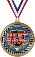 Crown Awards 2.75' Best in Show Award Medal, Gold Vega Best in Show Team Trophy Award Includes Free Neck Ribbon