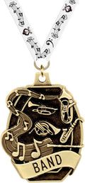 Crown Awards Music Medals- 2' Gold Band Medals