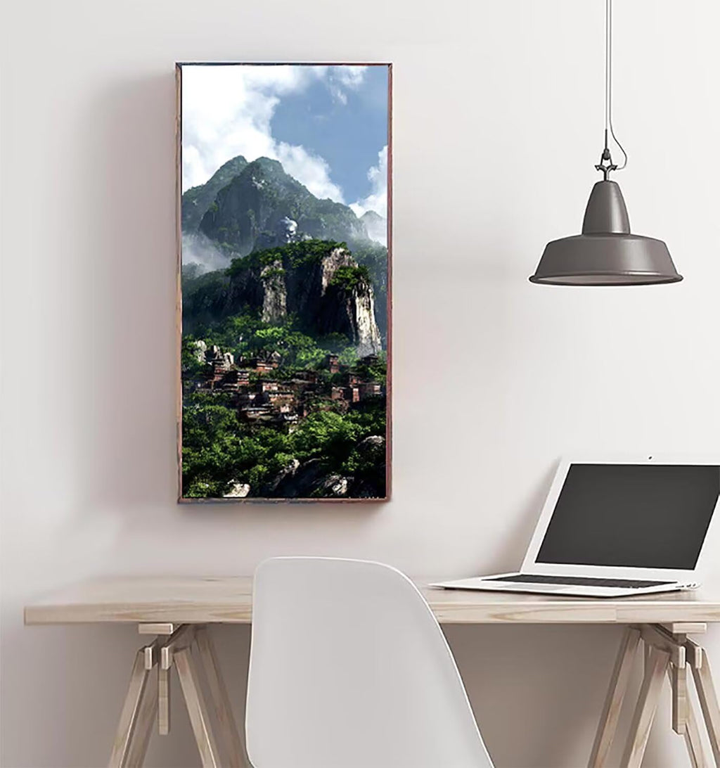 Landscape Diamond Painting Mountain Diamond Art Kits for Adults, 5D Gem Art Painting Kit Beginners DIY Square Full Drill Crystal Art Dots Embroidery Crafts, Home Wall Decor Gifts 40x80in yx1-11e