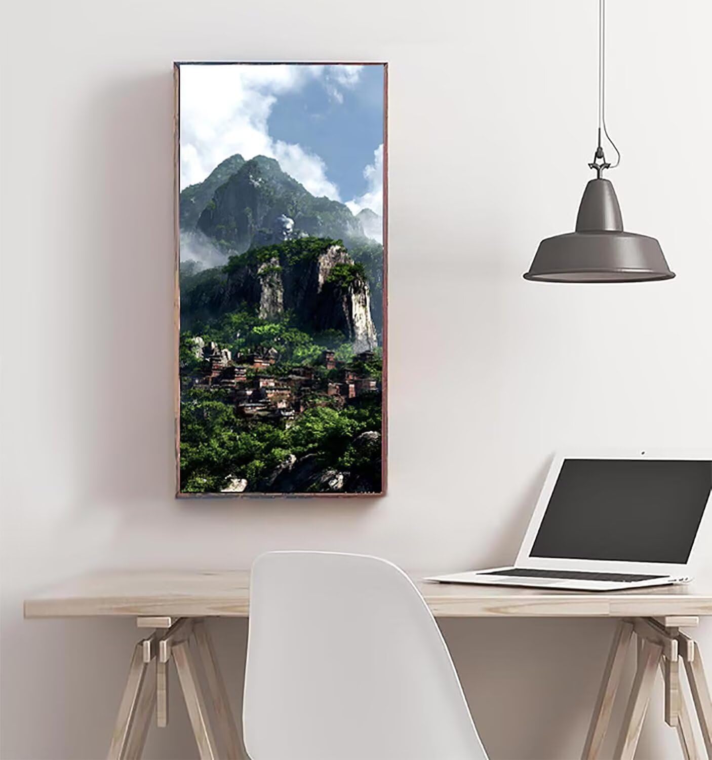 Landscape Diamond Painting Mountain Diamond Art Kits for Adults, 5D Gem Art Painting Kit Beginners DIY Square Full Drill Crystal Art Dots Embroidery Crafts, Home Wall Decor Gifts 40x80in yx1-11e
