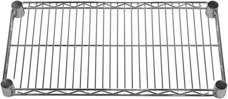 Shelving Inc. 12' d x 24' w Chrome Wire Shelving with 3 Tier Shelves, Weight Capacity 800lbs Per Shelf