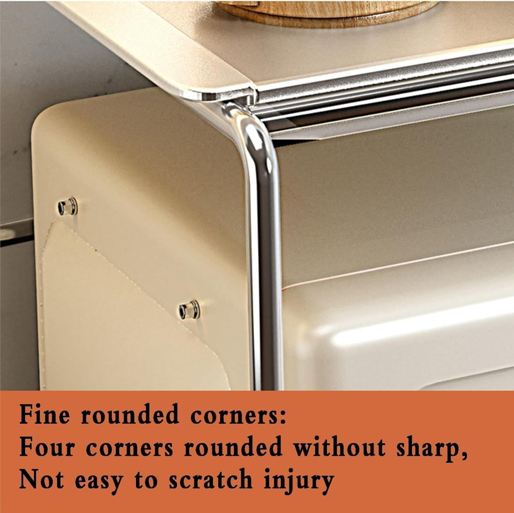 Microwave Oven Rack,Modern Kitchen Baker's Rack - Space-Saving Microwave Stand & Versatile Countertop Shelf, Ideal for Rice Cooker & Kitchen Storage (28x38x34cm)