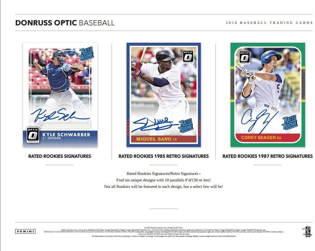 2016 Panini Donruss Optic Baseball Hobby Box