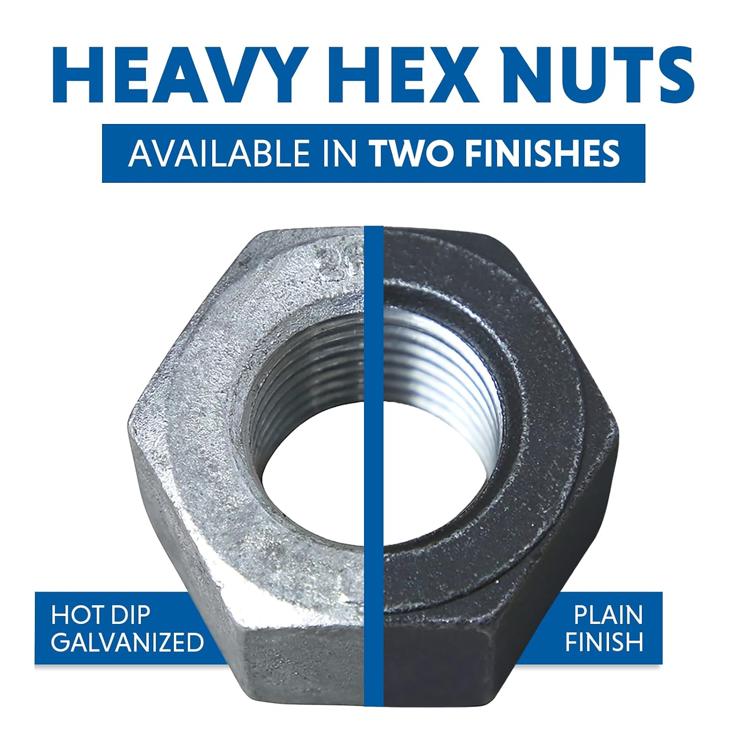 1-1/2'-6 Heavy Hex Nut, A194 Grade 2H - Plain Finish [Pack of 25]
