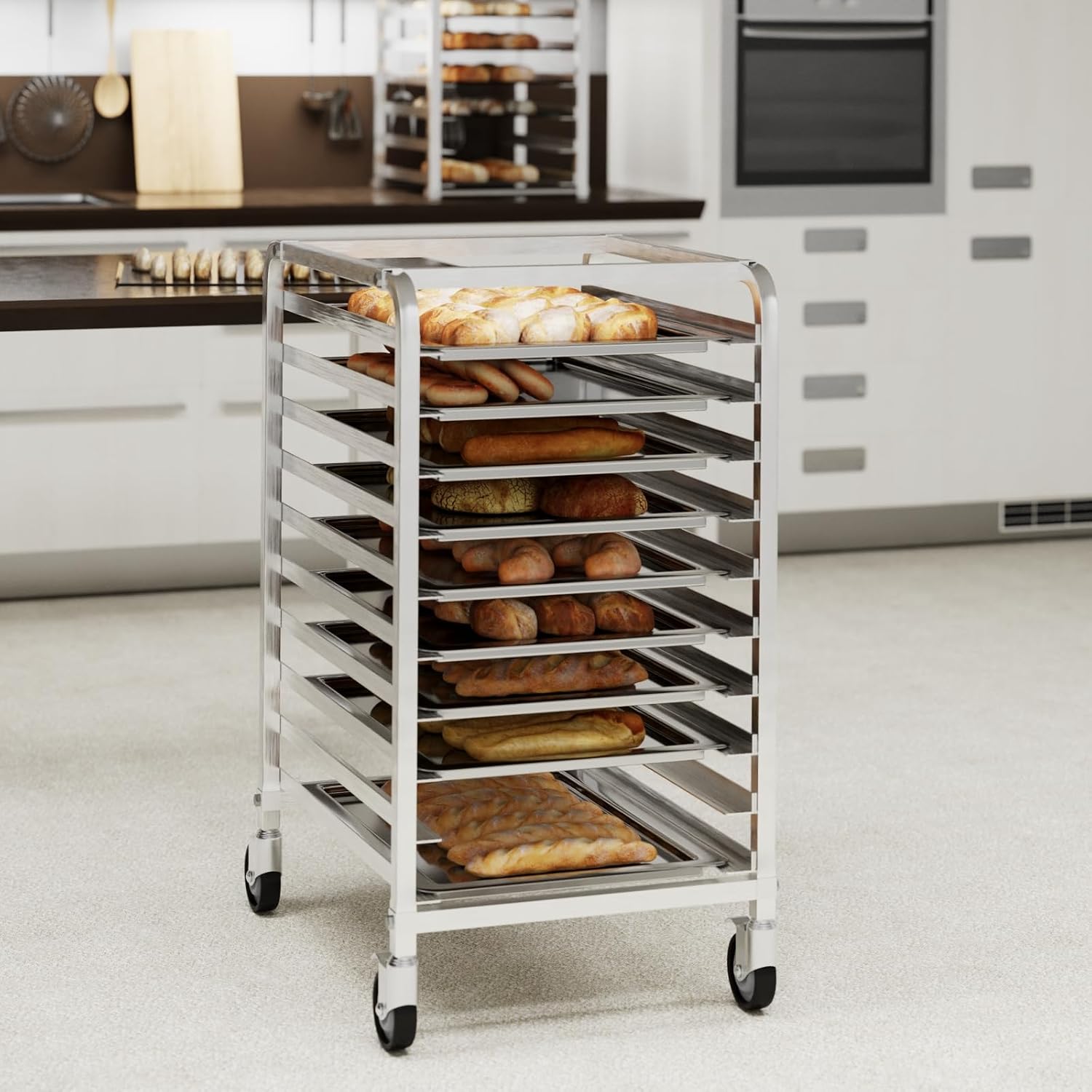 10 Pan End Load Half Height Bun / Sheet Pan Rack
