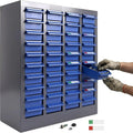 40-Drawer Metal Organizer, Garage Storage Cabinet for Nuts and Bolts, Heavy-Duty ABS Drawers with Alloy Steel Frame, Ideal for Workshop, Office & Home (40 Drawers)