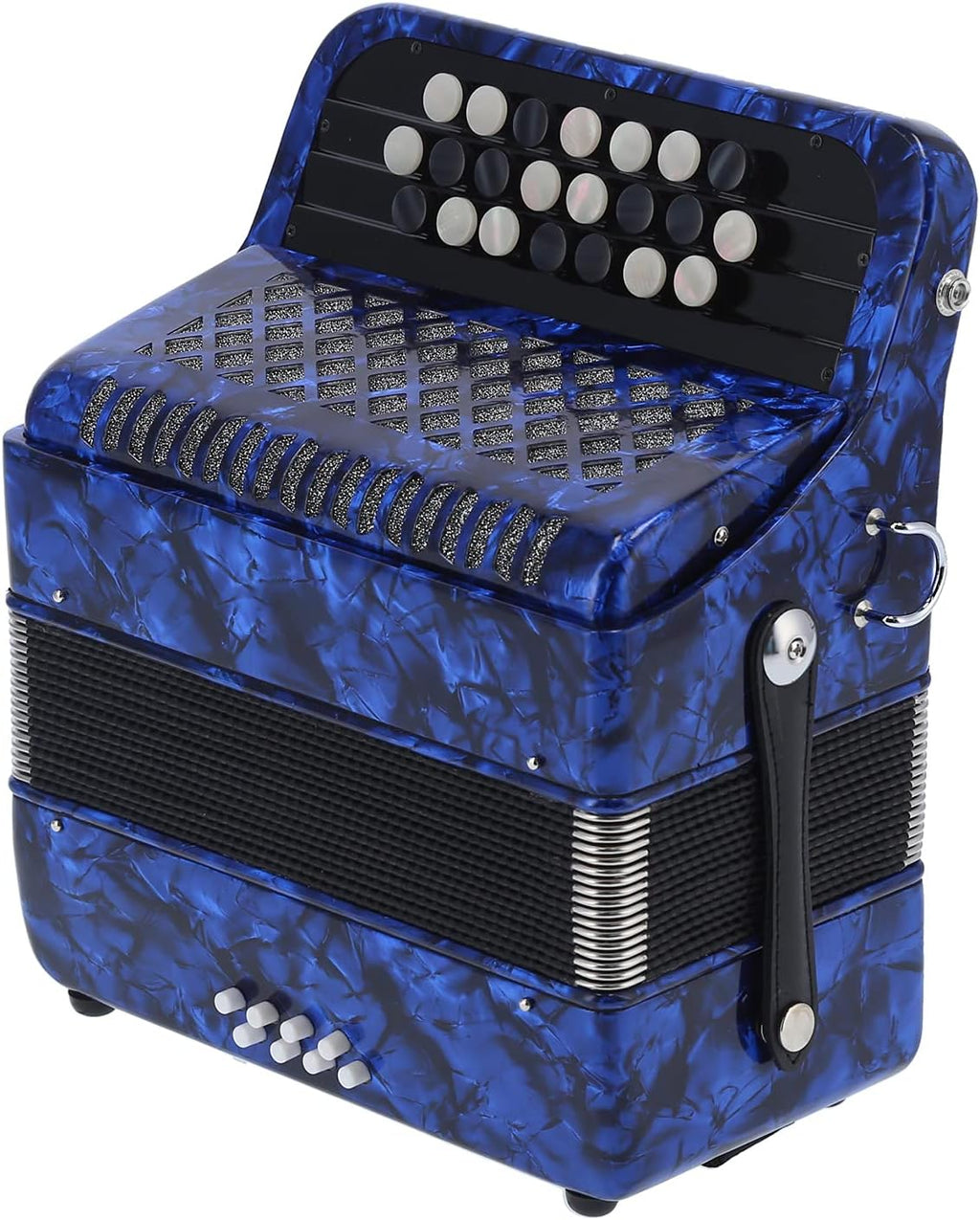 Accordion, 22 Key 8 Bass Button Accordion with Bag, Beginner Adult Professional Accordion, Rich Timbre With Shoulder Strap Comfortable ＆ Sensitive Button ()