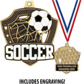 Crown Awards Custom Soccer Medals, 2 1/4' Shieldz Soccer Award Medals with Free Engraving Prime