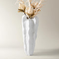 Z Gallerie Playa 36' White Floor Vase, Organic Modern Textured Sculptural Decorative Vase, Minimalist Statement Piece for Bedroom Entryway Contemporary Home Decor