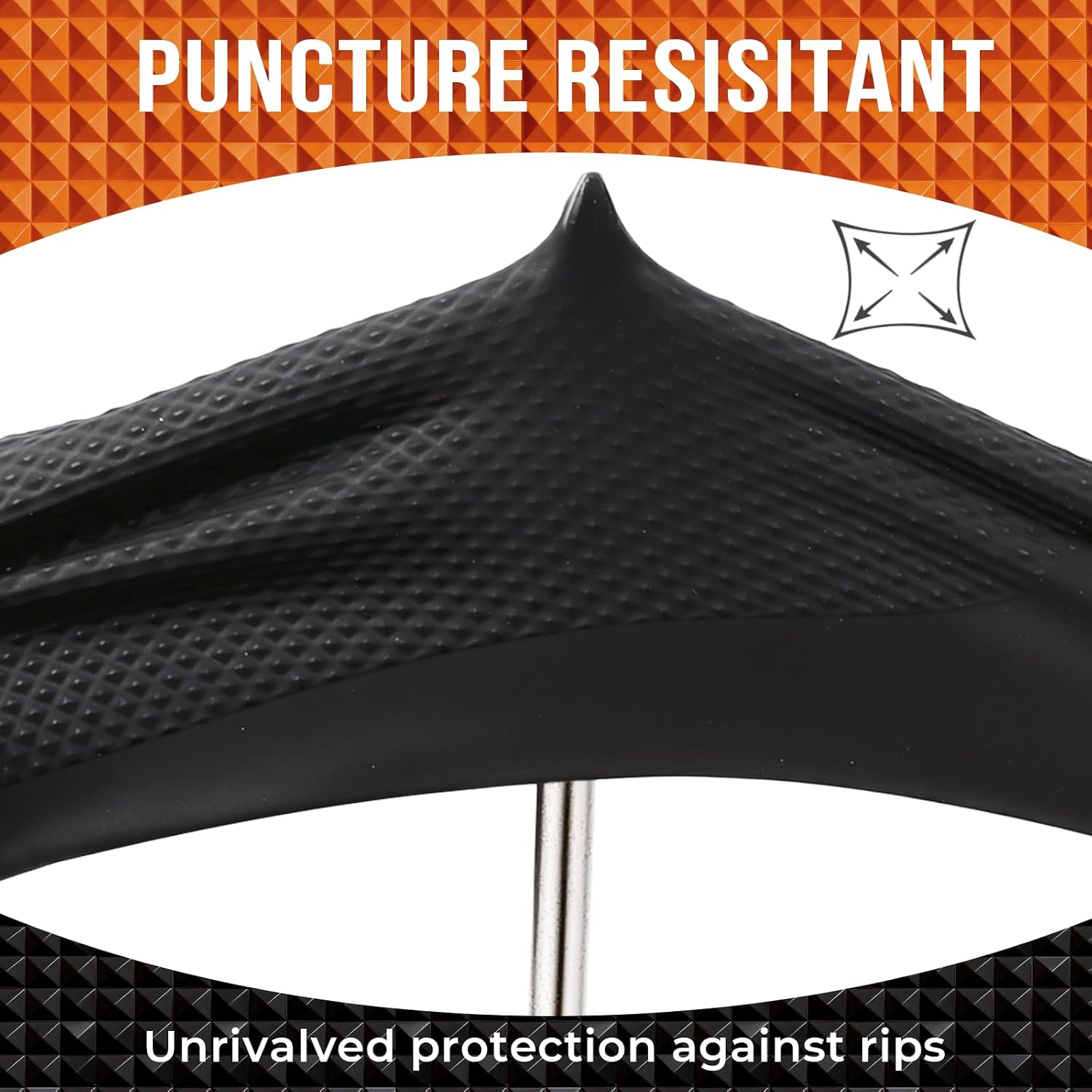 ANBOSON 10 Mil Nitrile Disposable Gloves Heavy Duty Mechanic Gloves Raised Diamond Texture Thick (Black of 1000, Medium)