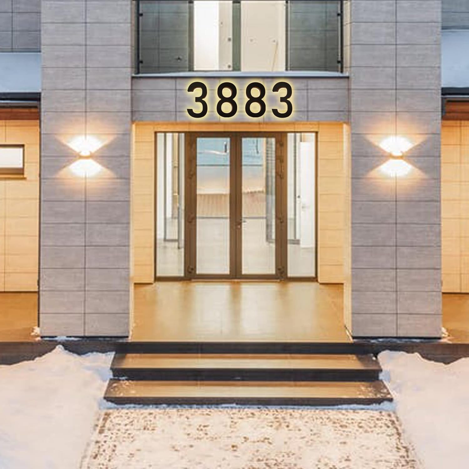 14' Illuminated LED House Numbers For Outside, Backlit LED Address Signs For Home, LED Address Lights For House, Light Up House Number Sign For Outdoor,H