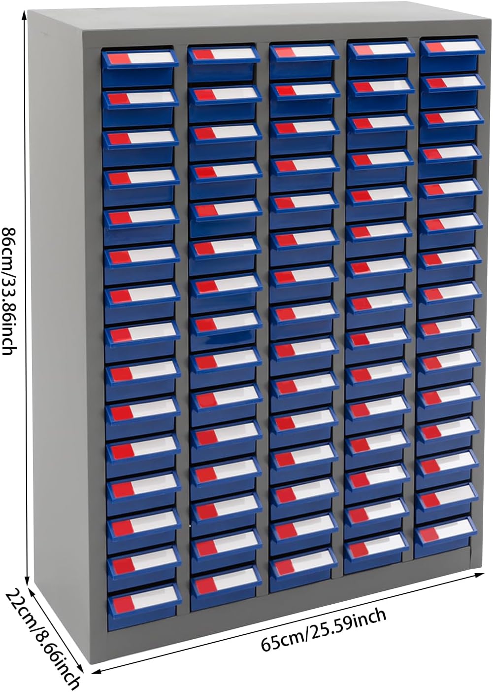 Bolt and Nut Tool Storage Cabinet,Parts Cabinet,Organization Shelves with ABS Material Drawer,Metal Organization Shelves for Garage, Store, Workshop (Blue 75 Drawers)