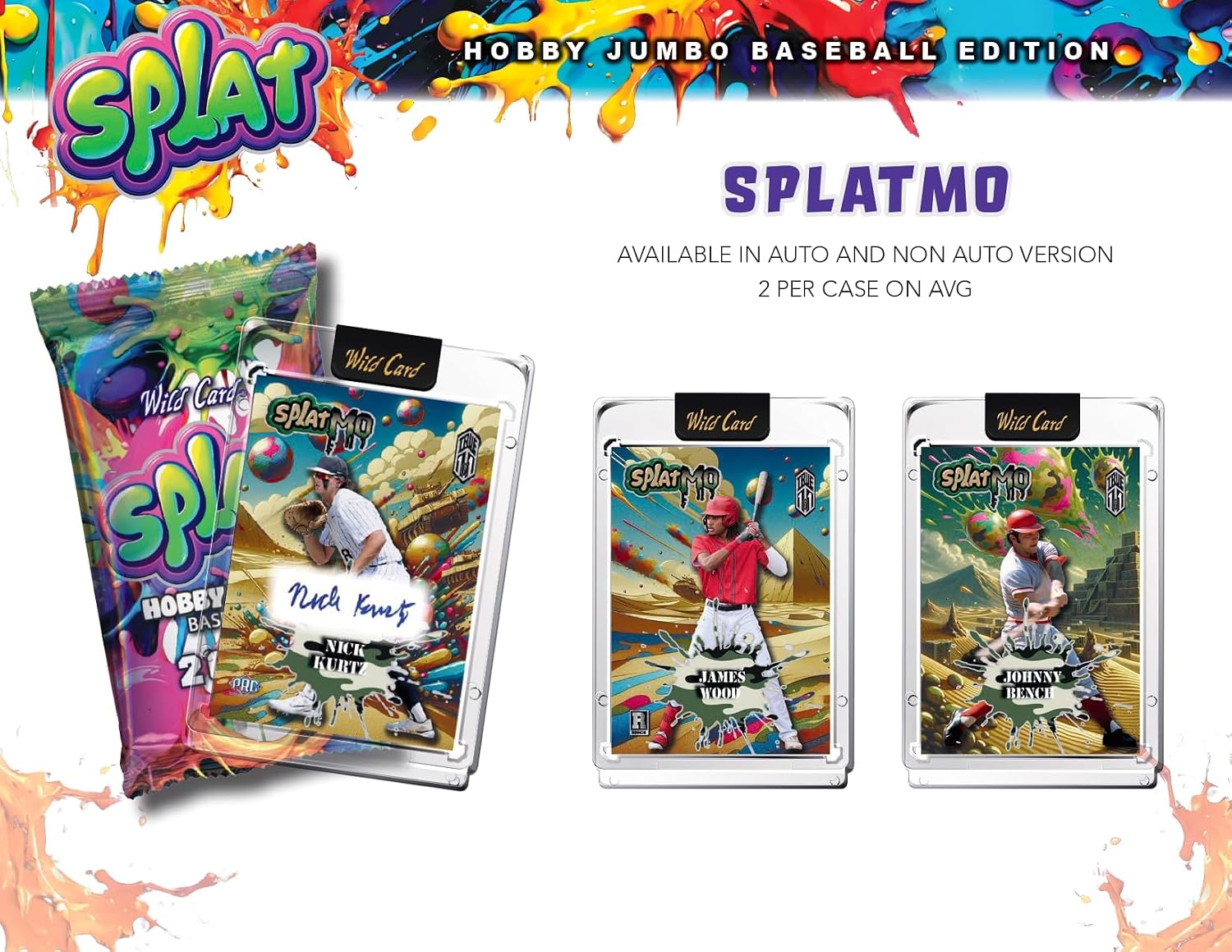 2024 Wild Card Splat Baseball Jumbo Trading Card Box (1 Autograph Card Per Box)