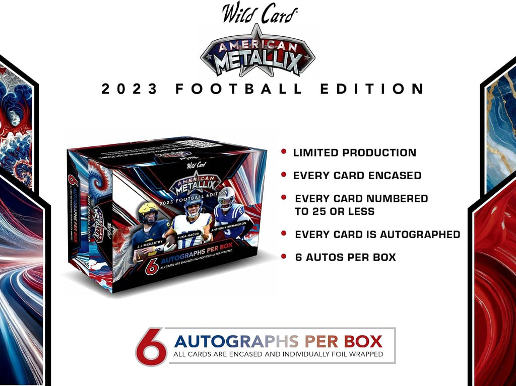 2023 Wild Card American Metallix Football Edition (6 Autographs Per Box)